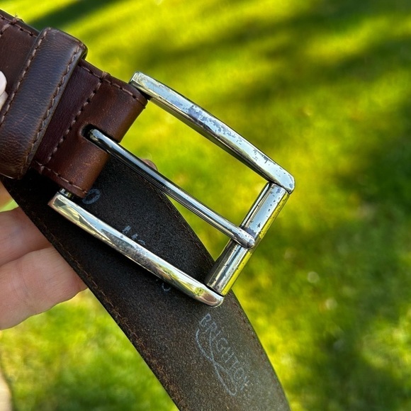 BRIGHTON Leather Belt with Woven Aztec / Western Design | Size 40” - Picture 7 of 9
